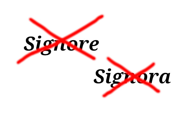 Signore e Signora.. ops! Non si dice!